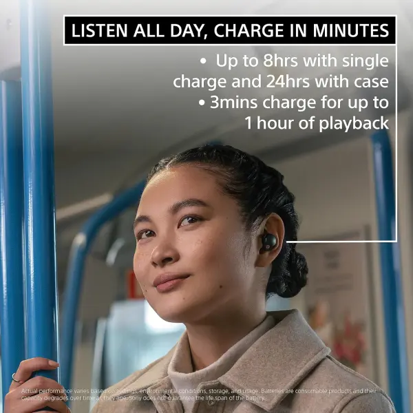Sony WF-1000XM5 Best Active Noise Cancelling Wireless Bluetooth Earbuds with Mic, TWS, Up to 36 Hours Battery Life - Image 12
