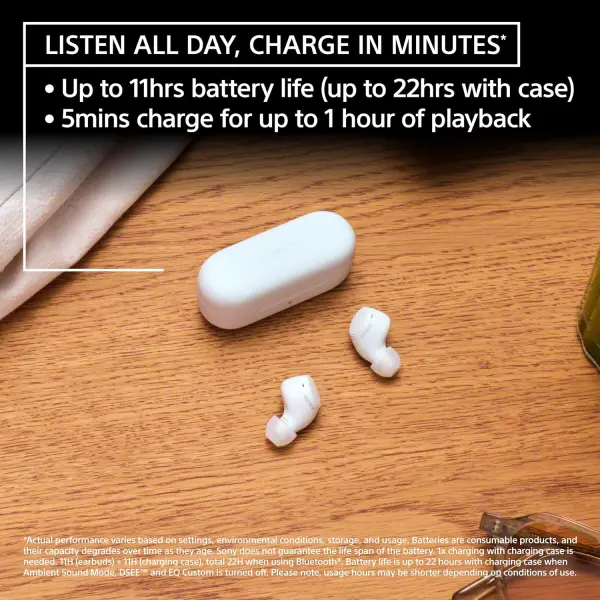 Sony WF-C510 Wireless Earbuds - Compact and Lightweight Bluetooth Earphones with Multipoint Connection, Ambient Sound, IPX4 Waterproof, Spotify Tap, Fast Charge, 22-Hour Battery, iOS and Android - Image 9