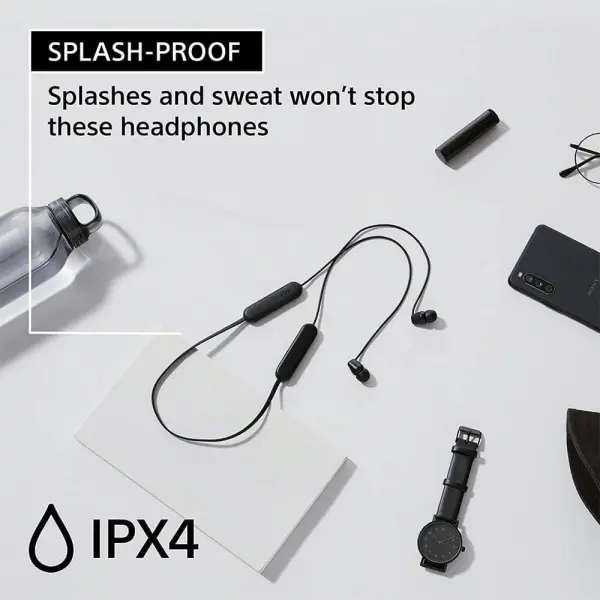 SONY WI-C100 Wireless Headphones with Customizable Equalizer for Deep Bass & 25 Hrs Battery, DSEE-Upscale, Splash Proof, 360RA, Fast Pair, in-Ear Bluetooth Headset with Mic - Image 4
