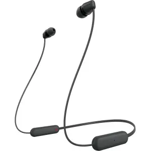 SONY WI-C100 Wireless Headphones with Customizable Equalizer for Deep Bass & 25 Hrs Battery, DSEE-Upscale, Splash Proof, 360RA, Fast Pair, in-Ear Bluetooth Headset with Mic