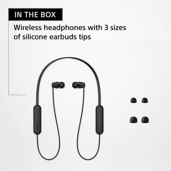 SONY WI-C100 Wireless Headphones with Customizable Equalizer for Deep Bass & 25 Hrs Battery, DSEE-Upscale, Splash Proof, 360RA, Fast Pair, in-Ear Bluetooth Headset with Mic - Image 6