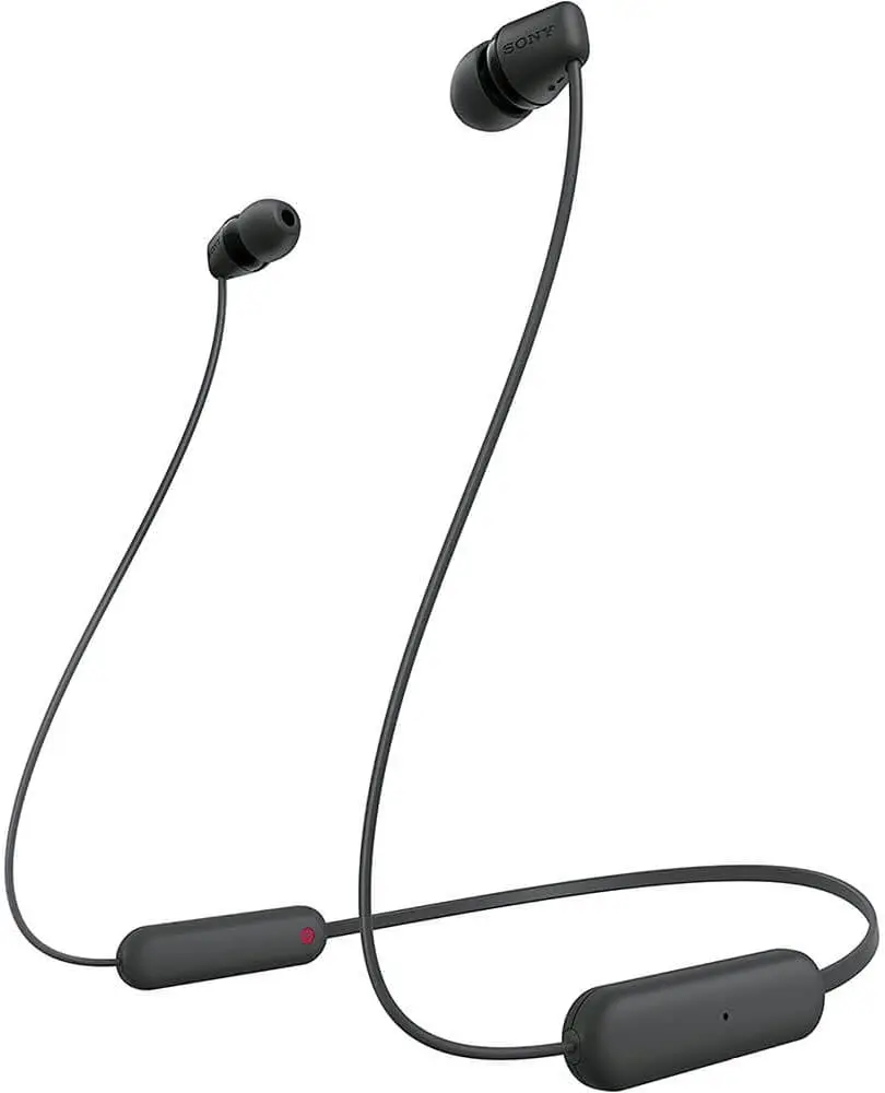 SONY WI-C100 Wireless Headphones with Customizable Equalizer for Deep Bass & 25 Hrs Battery, DSEE-Upscale, Splash Proof, 360RA, Fast Pair, in-Ear Bluetooth Headset with Mic