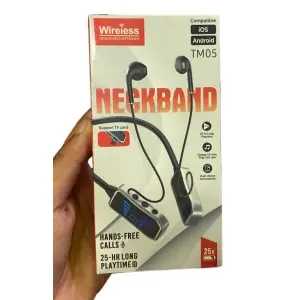 Sport Wireless Neckband Earphone Bluetooth Mic TF Card Long Battery Life