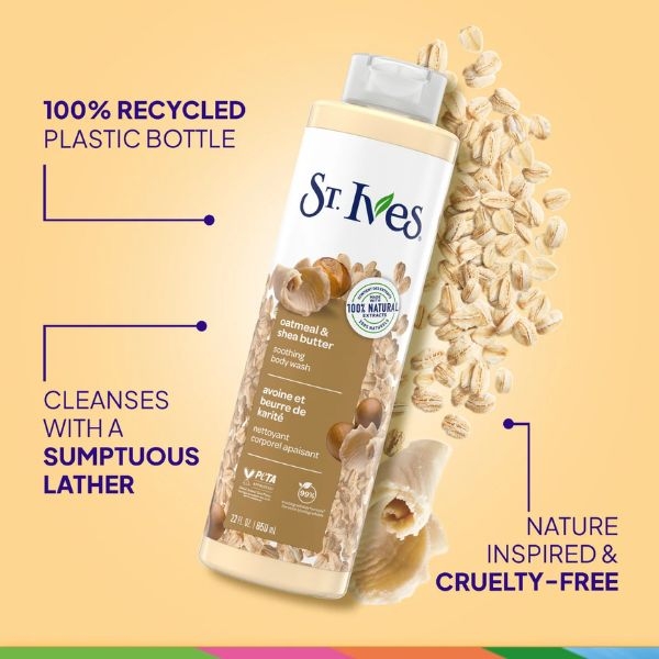 St.Lves Soothing Body Wash, Oatmeal & Shea Butter, 22 fl oz - Image 4