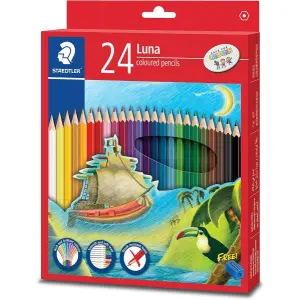 Staedtler Staedler Luna 24 Shades Colored Pencils | High Break Resistant Lead Color Pencil - 24 Colors