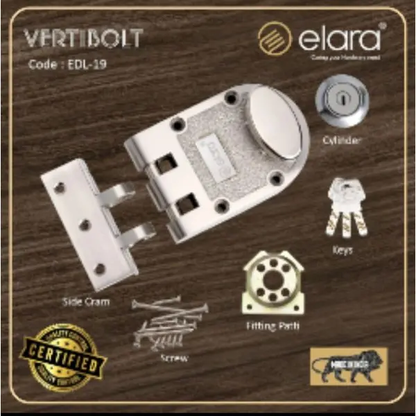 Stainless Steel Deadbolt Lock for Main Door – Suitable for Right & Left-Handed Wooden Doors - Image 3