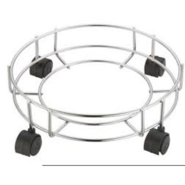 Stainless Steel Gas Cylinder & Water Jar Trolley - Image 2