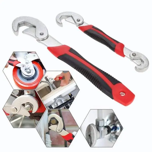 Stainless Steel Socket Adjustable Universal Multi Function Wrench Spanner Set Tools Spanner 9Mm To 32 Mm Works,Hand Tools (Set Of 2 Piece)