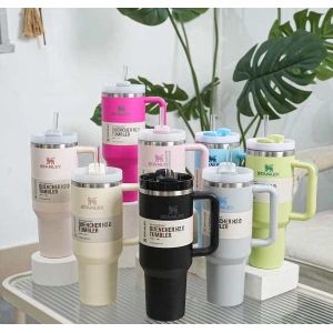 Stanley Quencher H2.0 Soft Matte Collection, Stainless Steel Vacuum Insulated Tumbler Mug with Lid and Straw , 40 OZ / 1.18 L