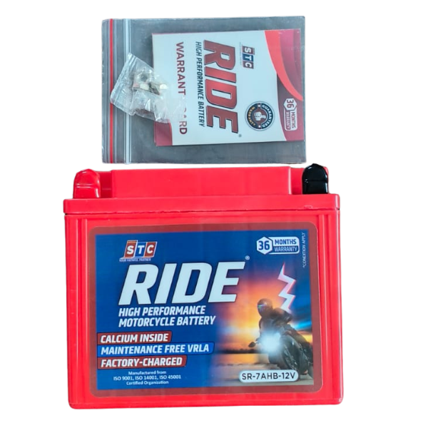 STC RIDE High-Performance Motorcycle Battery (SR-7AHB-12V) - Image 2