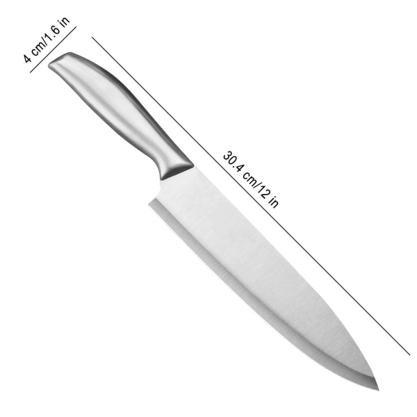 Stainless Steel Ergonomic Design Kitchen Knife (13 x 1.5 Inch) - Image 5