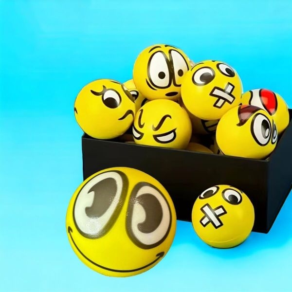 Stress Reliever Smiley Ball Squeeze Ball for Hand Strengthening Hand Grip - Image 2