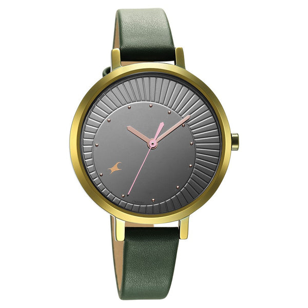Style Up Black Dial Leather Strap Watch for Girls - Image 2