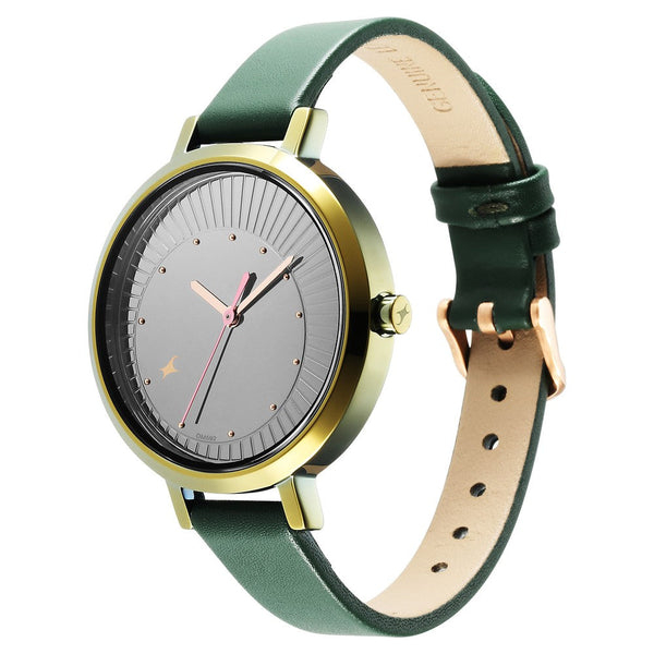 Style Up Black Dial Leather Strap Watch for Girls - Image 4