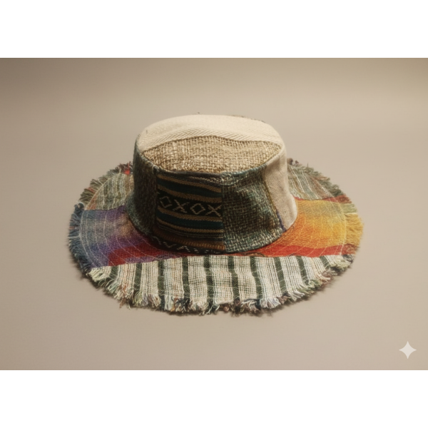 Stylish and Sun-Protected with the Eco-Friendly Handmade Hemp & Cotton Mix Hat For Unisex - Image 3