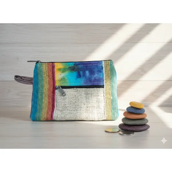 Stylish Hemp & Cotton Mix Purse For Women - Image 2