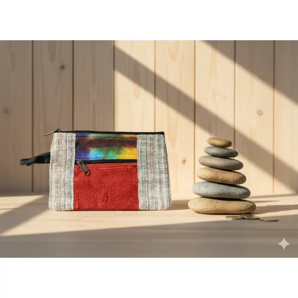 Stylish Hemp & Cotton Mix Purse For Women - Image 3