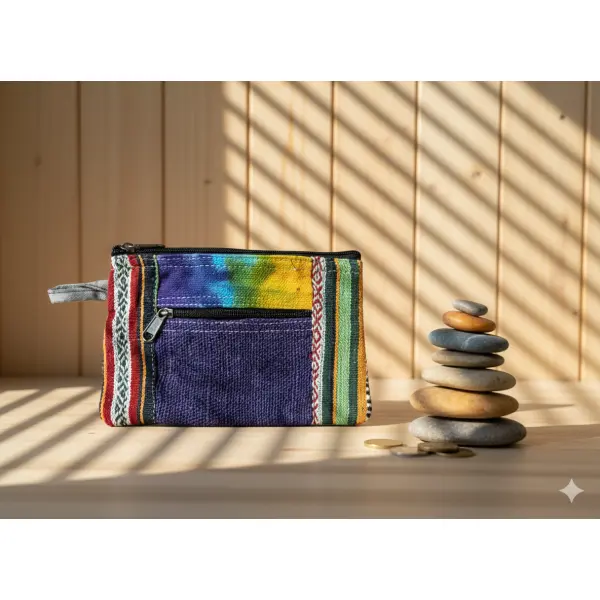 Stylish Hemp & Cotton Mix Purse For Women - Image 4