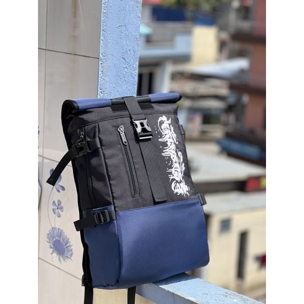 Stylish Roll Top Laptop Backpack | Water-Resistant Fabric | Comfortable & Durable Design - Image 2