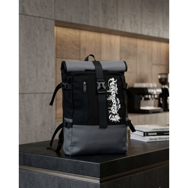 Stylish Roll Top Laptop Backpack | Water-Resistant Fabric | Comfortable & Durable Design - Image 5