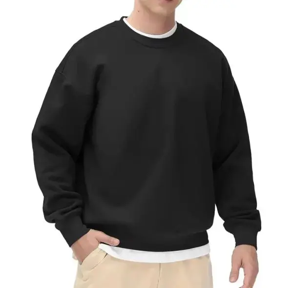 Summer Cotton Terry Plain Sweatshirt For Men's.