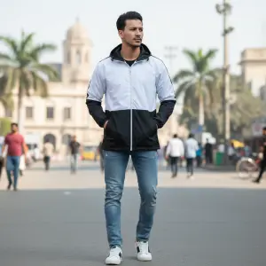 Summer Double Layer Hooded Windcheater Jacket For Men. - Fashion | Jackets For Men | Men's Wear | Windcheaters |
