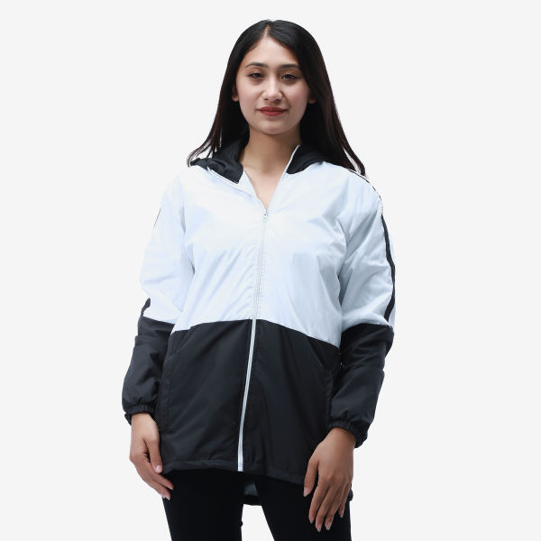 Summer Double Layered Fancy Windproof Jacket For Women. - Fashion | Jackets For Women | Women's Wear | Windproof Jackets | - Image 2