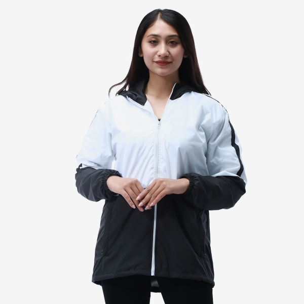Summer Double Layered Fancy Windproof Jacket For Women. - Fashion | Jackets For Women | Women's Wear | Windproof Jackets | - Image 4