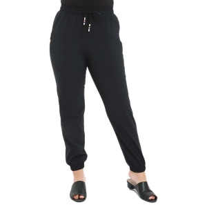 Summer Lightweight Stretchable Plain Black Joggers For Women. - Fashion | Joggers For Women | Women's Wear | Joggers |