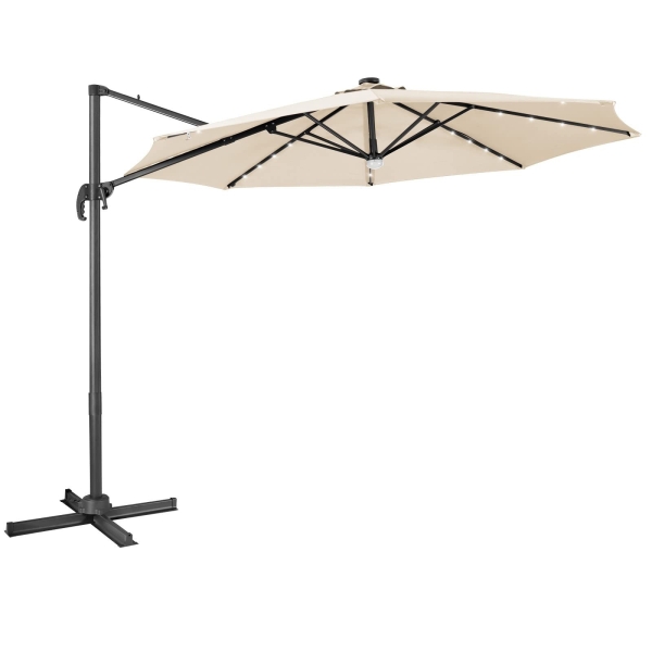 Sunshade Courtyard Garden Villa with Light LED Sun Umbrella Terrace Garden Layout Outdoor Umbrella - Image 2