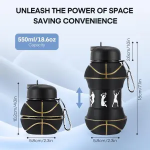 SuperRide Food-grade Silicone Water Bottle Portable Collapsible Water Bottle Leak-proof Bpa Free Silicone Sports Bottle for Sport Water Bottle