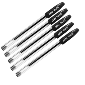 Supra Fast Ball Pen Black Color (5 Pcs)