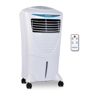 Symphony Hicool i Personal Air Cooler for Home with Remote with Honeycomb Pad, Powerful Blower, i-Pure Technology and Low Power Consumption (31L, White)