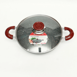 Tanani Non Stick Induction Base Non Stick With Glass Lid (30 cm) 4 mm Thick
