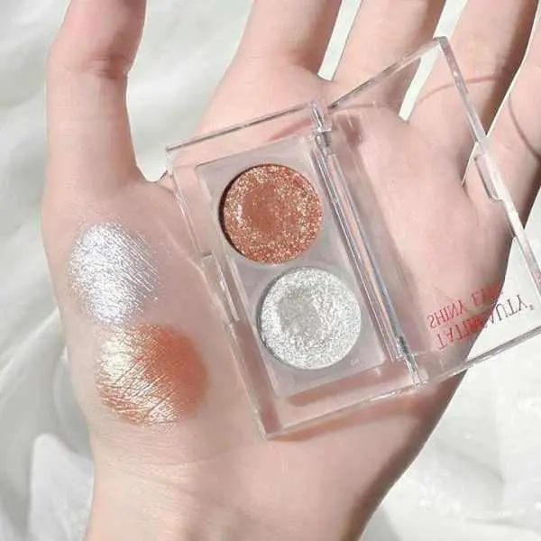 Tati Beauty Two Tone Pearl Glitter Sequins Eyeshadow Palette - Image 2