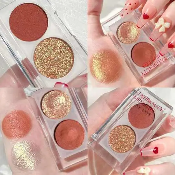 Tati Beauty Two Tone Pearl Glitter Sequins Eyeshadow Palette - Image 3