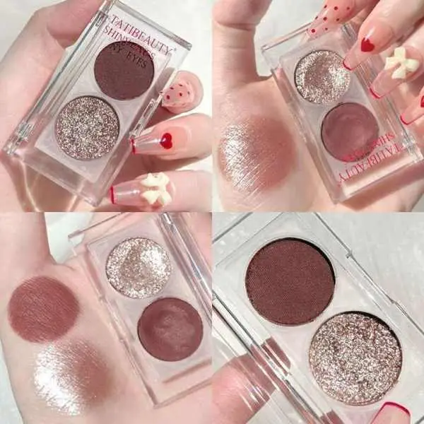 Tati Beauty Two Tone Pearl Glitter Sequins Eyeshadow Palette - Image 4