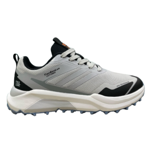 TBL Round Toe Lace-Up Closure Sneakers for Men (Gray)