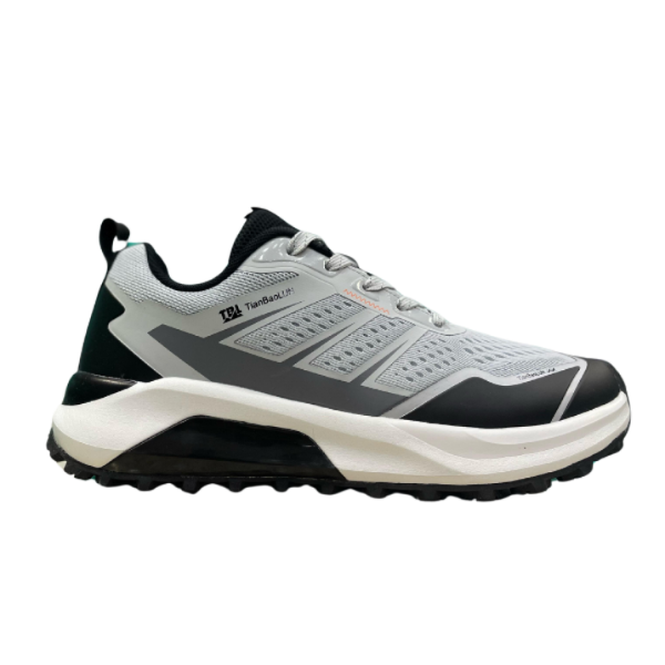 TBL Round Toe Lace-Up Closure Sneakers for Men (Black)