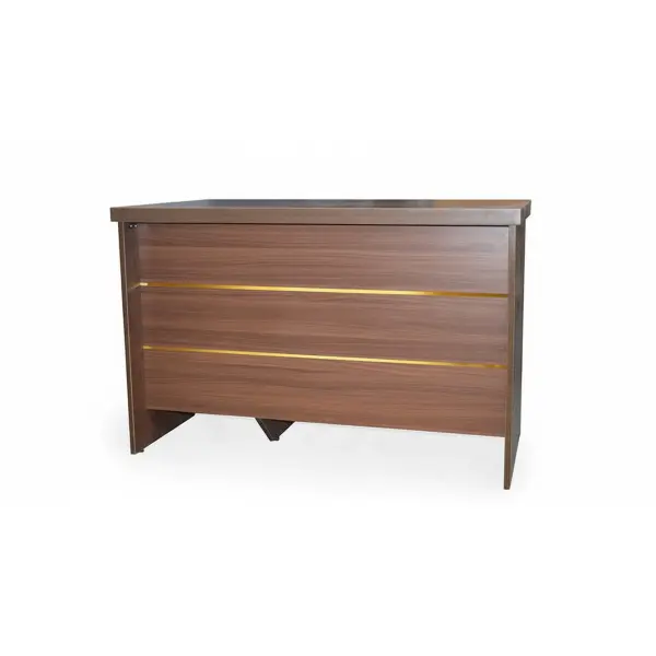 Tesa Executive Office Home Table Study Tablw with Drawer, Computer Or Laptop Working Wooden Strong Table in Walnut Color (4 Feet and 5feet Options) - Image 4