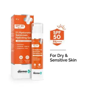 The Derma Co 1% Hyaluronic Sunscreen Hydrating Gel with SPF 50 PA++++ - 50 g