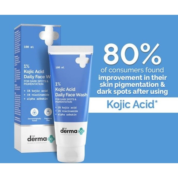The Derma Co 1% Kojic Acid Face Wash With Niacinamide And Alpha Arbutin For Dark Spots And Pigmentation 100 ML - Image 2
