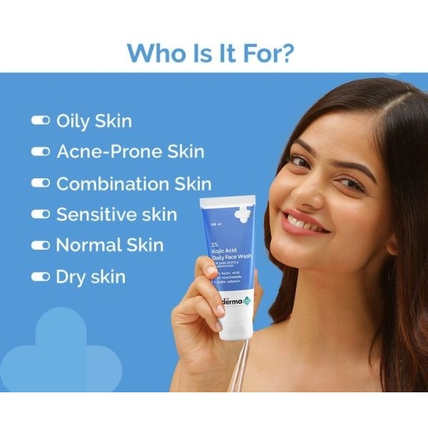 The Derma Co 1% Kojic Acid Face Wash With Niacinamide And Alpha Arbutin For Dark Spots And Pigmentation 100 ML - Image 4