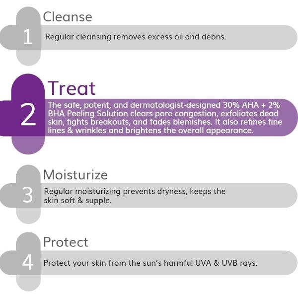 The Derma Co 30% AHA + 2% BHA Peeling Solution 30ml Off Face Mask - Image 4