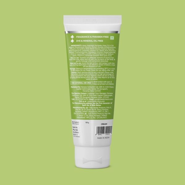 The Derma Co 4% Urea Deep Moisturizing Cream with Lactic Acid & Ceramide Complex, For Very Dry Skin-100g - Image 3