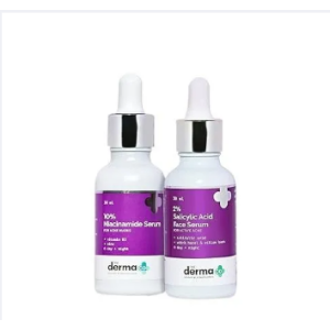 The Derma Co No More Acne & Acne Marks Combo- 2% Salicylic Acid Face Serum (30 ml) + 10% Niacinamide Face Serum