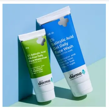 The Derma Co Salicylic Acid Acne-Fighting Combo Moisturizer + Facewash