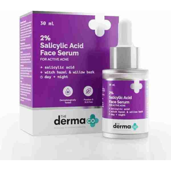 The Derma Co. 2% Salicylic Acid Face Serum for Acne & Acne Marks 30 ml - Image 2