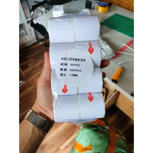 Thermal Sticker Label Roll (300-350 Labels/Roll) for Mobile Printer - Image 2