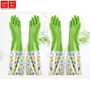 Thickened Household Mid-Length Sleeved Latex Gloves-1 Pair By Mitrata